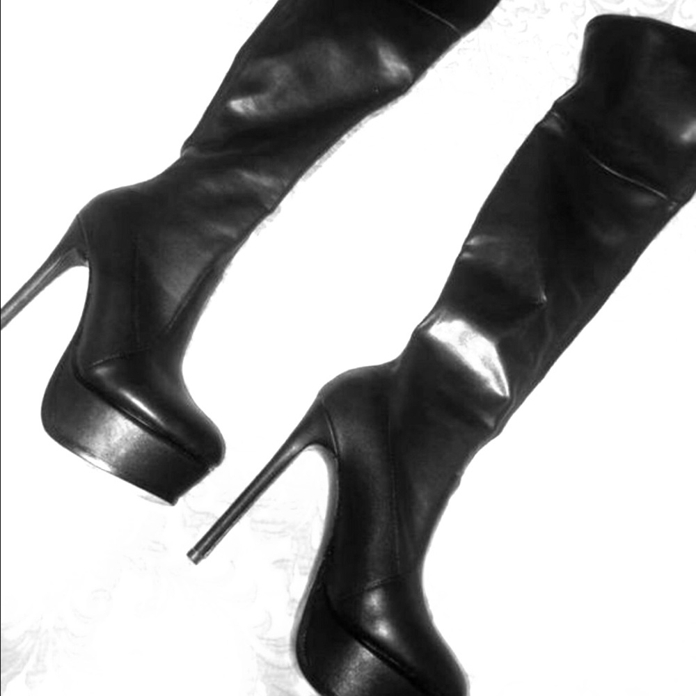 Casadei leather over the knee boots